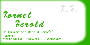 kornel herold business card